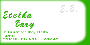 etelka bary business card